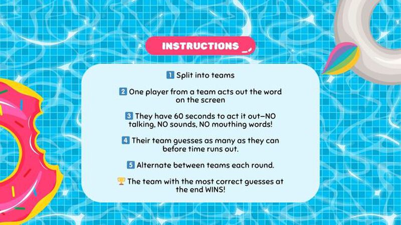 Summer's Coming Charades